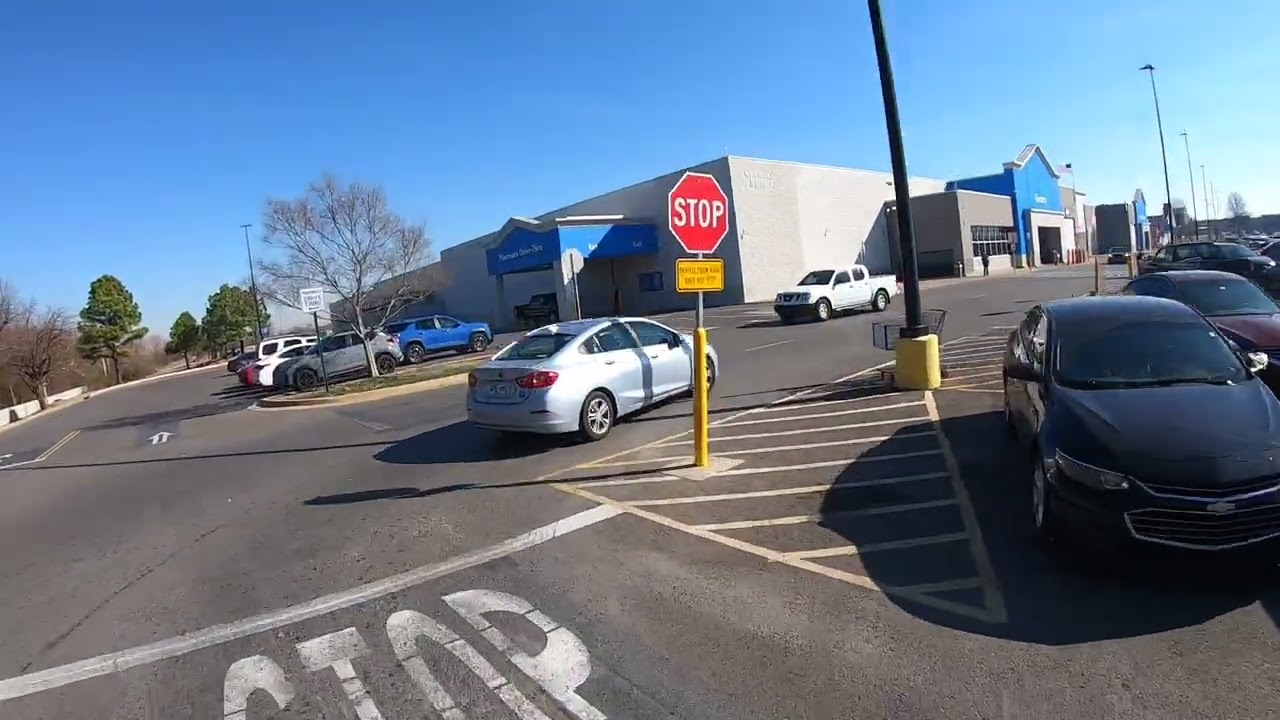 Riding through town on e-bike 