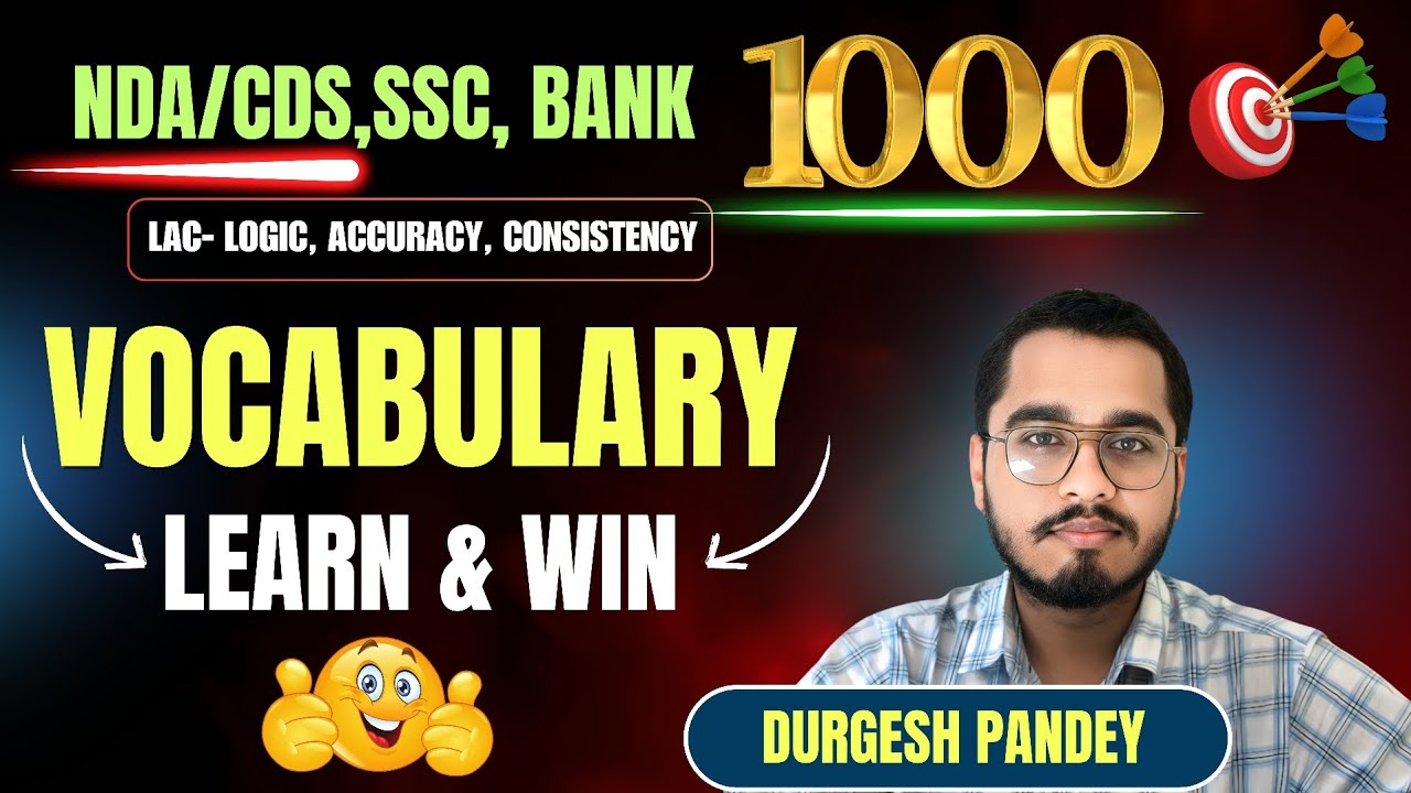 Top 1000 Vocab || NDA/CDS/CAPF || English || Durgesh Pandey