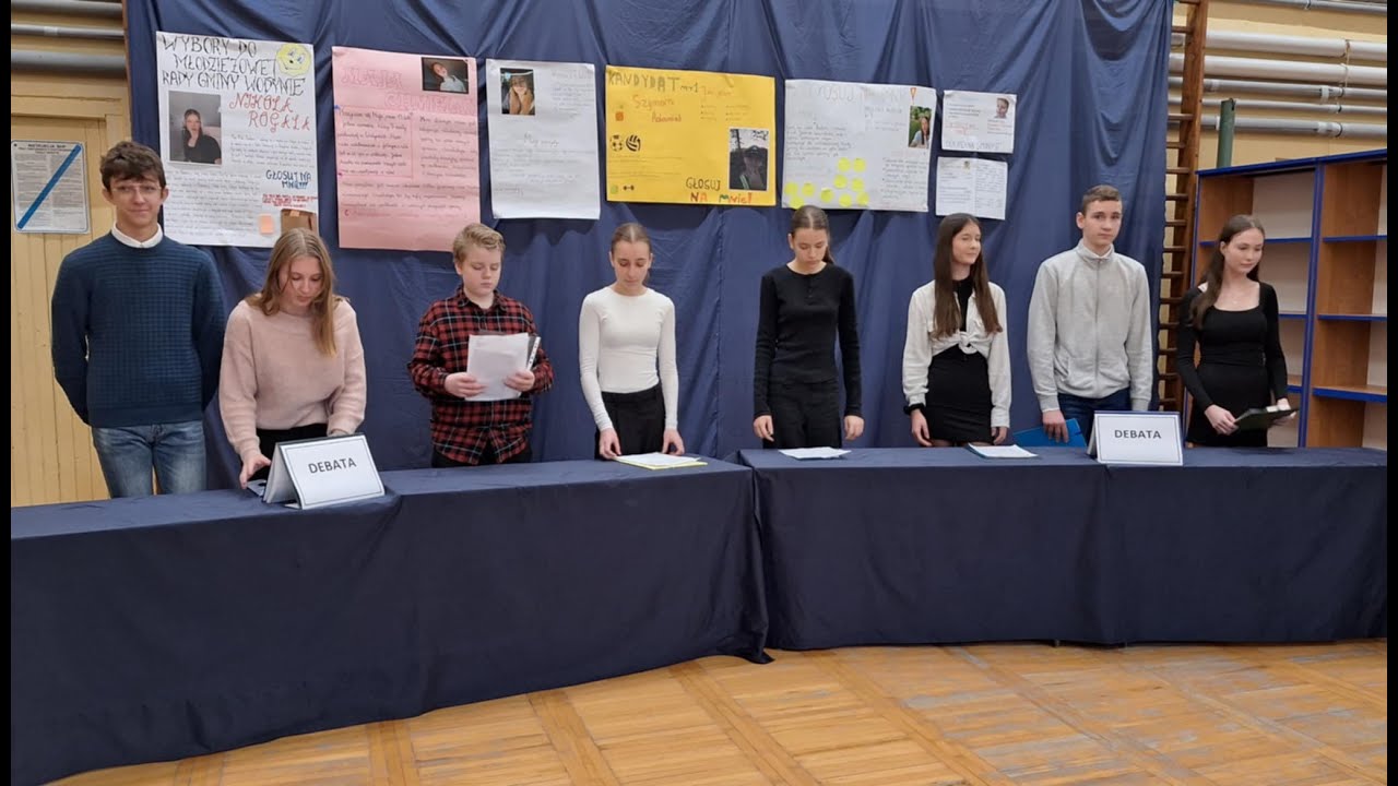 Debata kandydatów ze Szkoły Podstawowej w Wodyniach do Młodzieżowej Rady Gminy Wodynie
