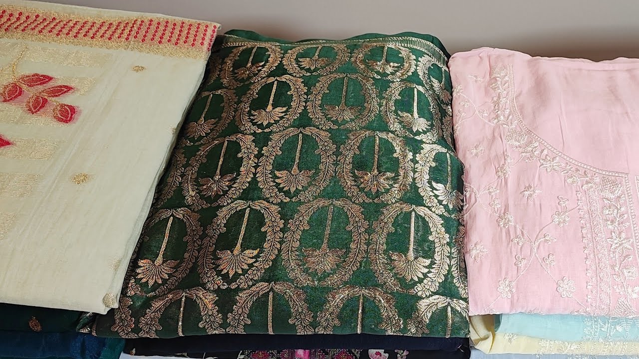 PURE MODAL SILK WITH HANDWORK SUPERNET KOTA EMBROIDERY DESIGNER DUPATTA|PURE MUSLIN SILK SETS