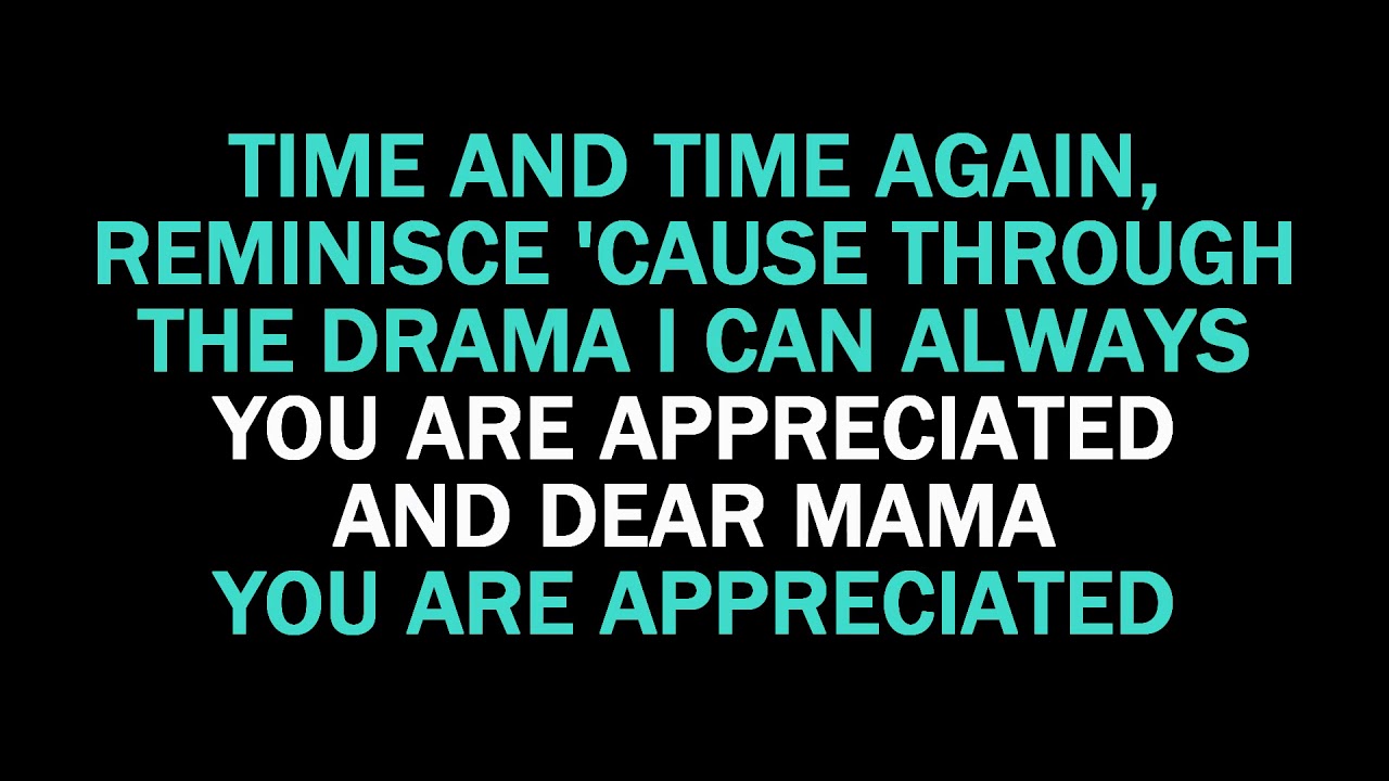 Dear Mama  Karaoke  2 Pac