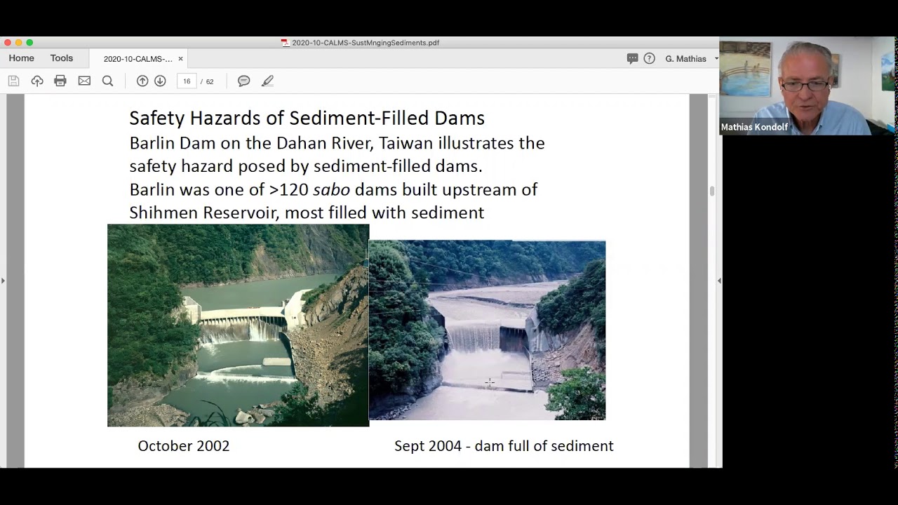 Professor Matt Kondolf: Sustainable Sediment Management in Rivers and Reservoirs