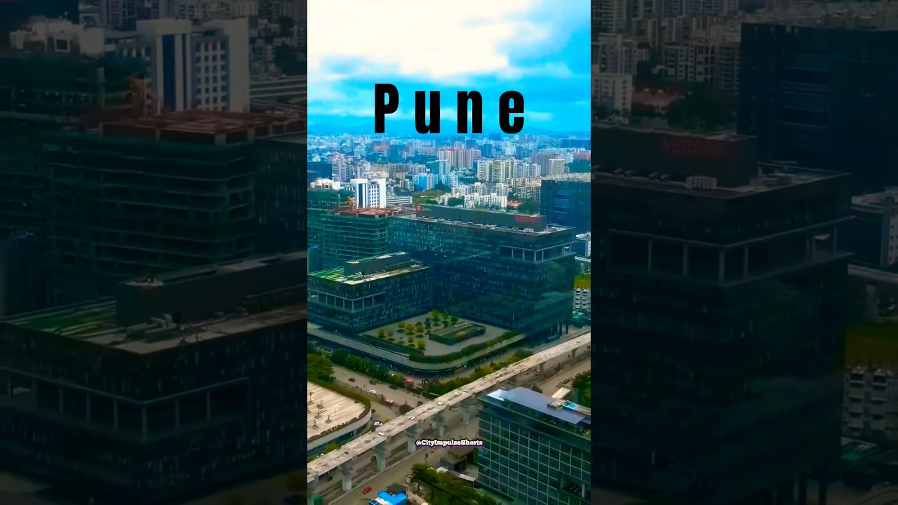 Pune City - Pune City 4K Drone View | Pune City Skyline Night View | Pune City Status #pune #shorts