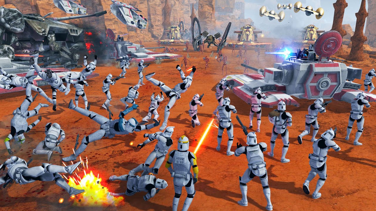 Realistic Clone Wars Invasion of GEONOSIS... - Gates of Hell: Star Wars Mod