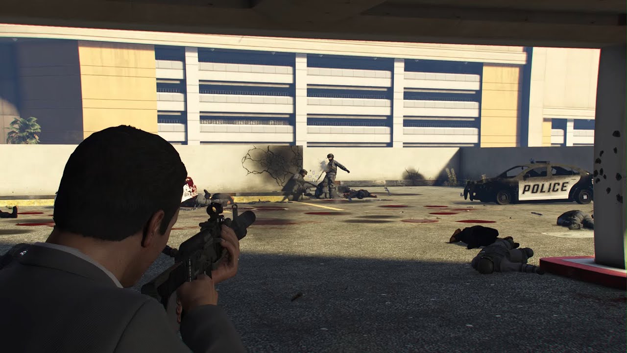 Grand Theft Auto V 5 Star Shootout and Chase
