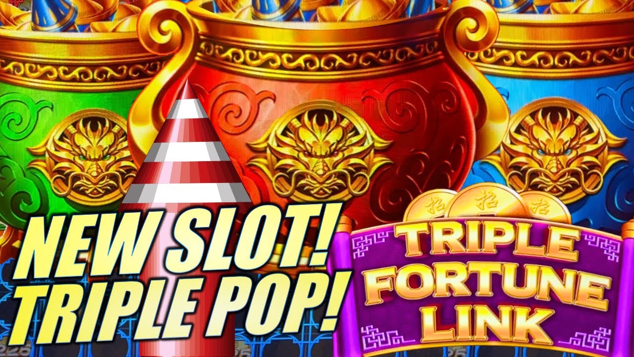 ★NEW SLOT!★ ROCKETS, POTS, AND DRAGONS!! TRIPLE FORTUNE LINK (HUANG SE CAI FU) Slot Machine (IGT)