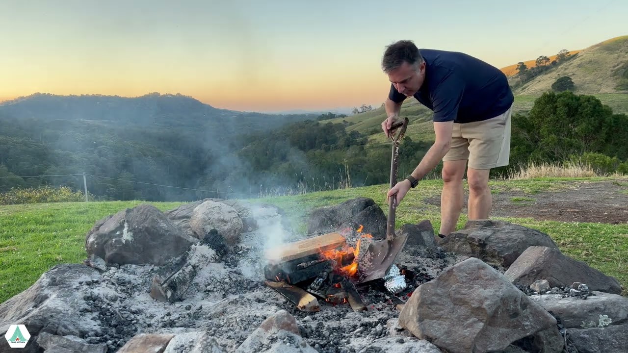 Lamb and roasted vegetables on the Braai