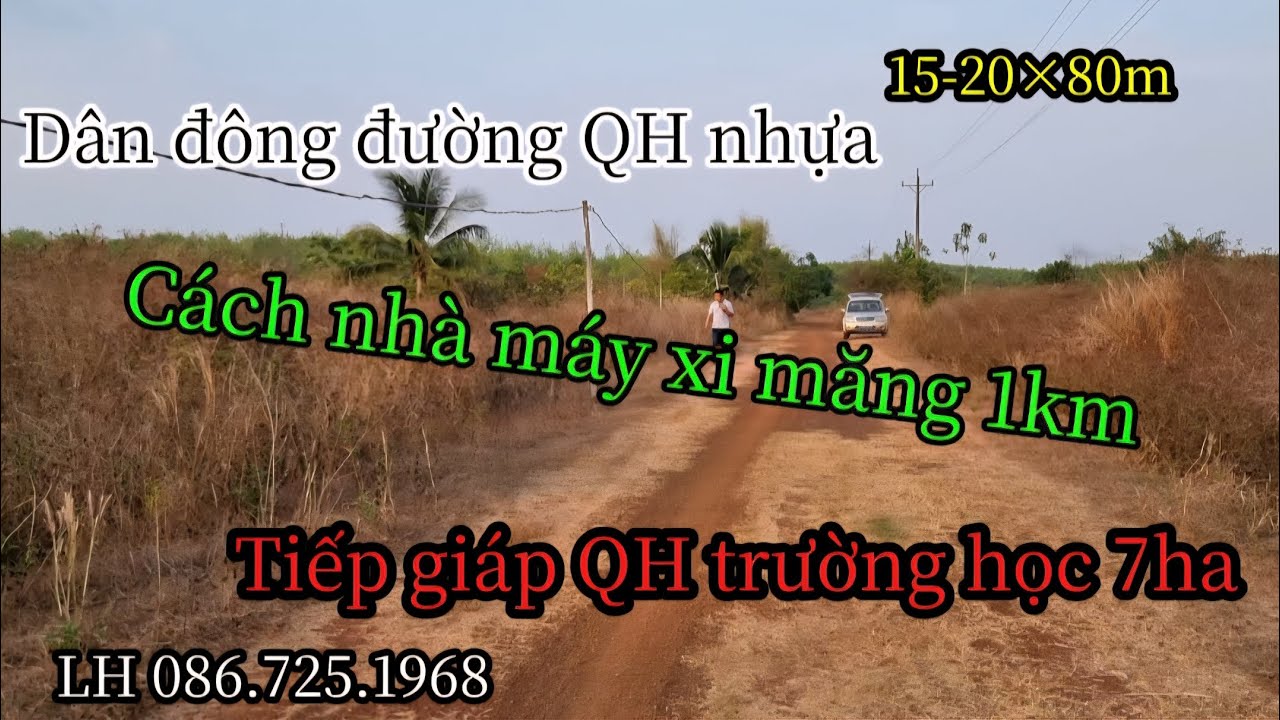 (1)305-365TR |Kế QH truong học 7ha Cách nhà máy xi măng 1km QL 13 5kmLH 0867251968 @bdsbinhphuoc