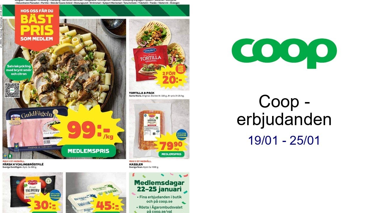Coop - erbjudanden 19/01 - 25/01