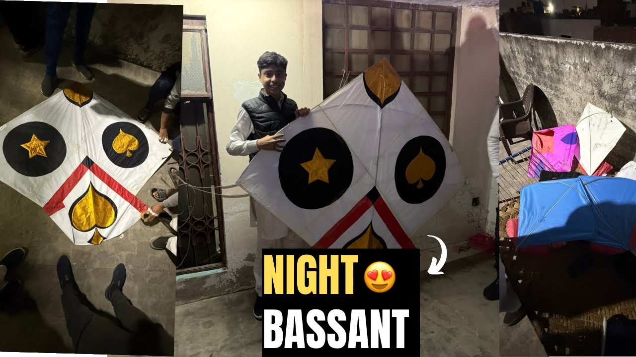 Saturday night bassant 🥳| rat ko kites loot li 😂•