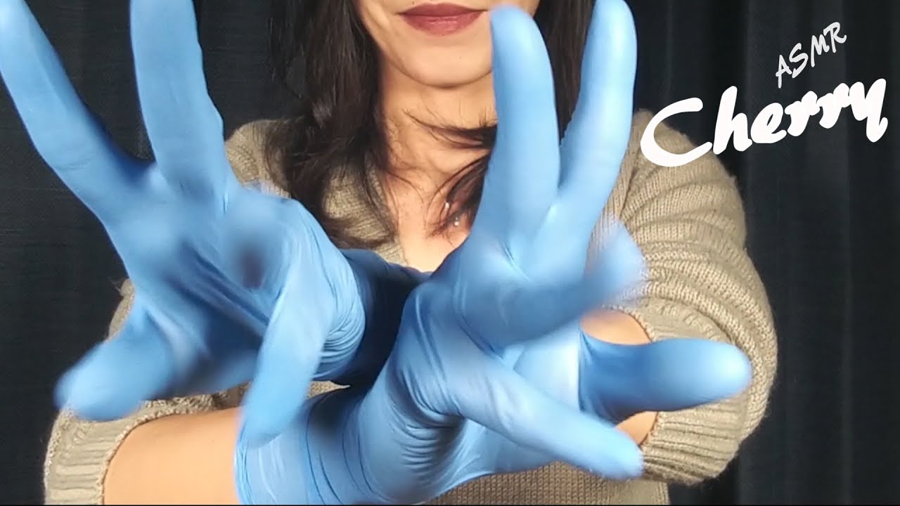 【ASMR】Latex Gloves Trigger for Tingles & Relaxation 따끔 거림과 이완을위한 라텍스 글러브 트리거 / 青いゴム手袋でゾクゾク＆リラックス