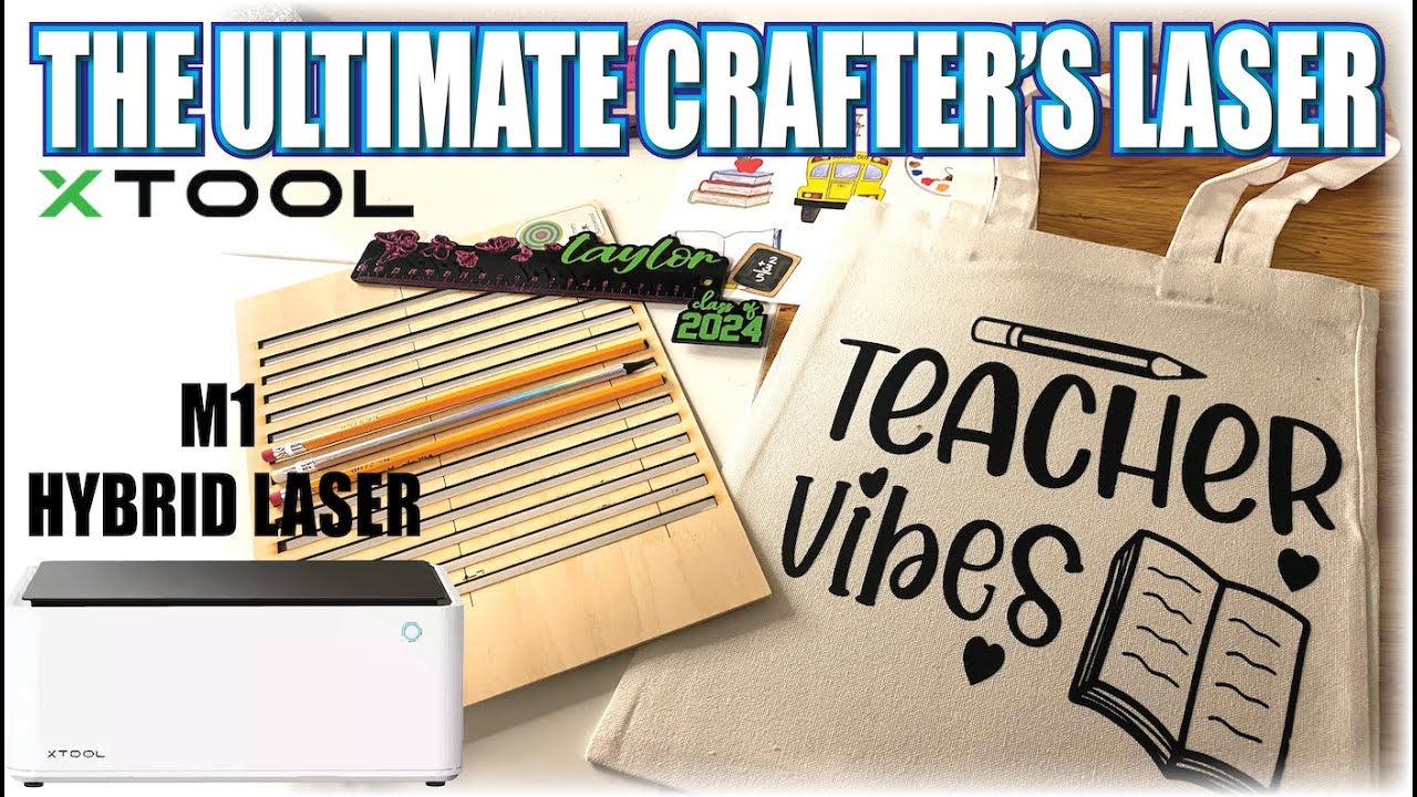 UNBOXING THE XTOOL  M1 | HYBRID DIODE LASER AND BLADE CUTTER REVIEW | BACK TO SCHOOL CRAFT PROJECTS