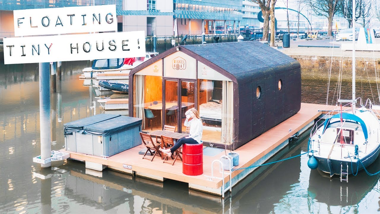 WE SLEPT ON A TINY HOUSEBOAT IN ROTTERDAM! | Netherlands Travel Guide 🇳🇱