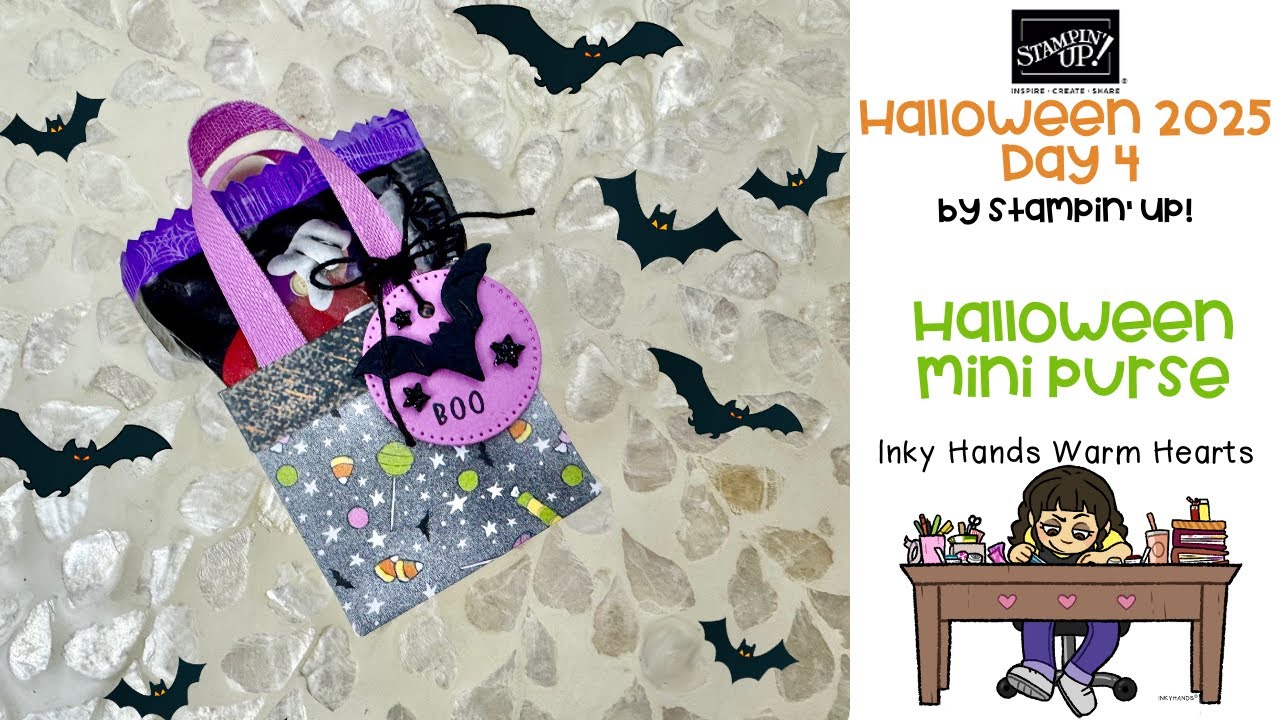 Halloween 2025 - Halloween Mini Purse - Spooky Halloween - Stampin’ Up! - Inky Hands Warm Hearts 