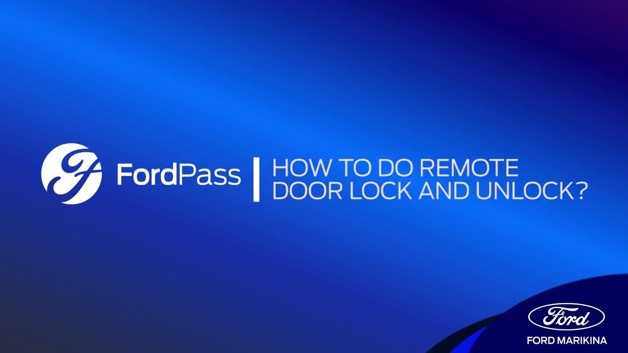 FordPass - How to Do Remote Door Lock and Unlock