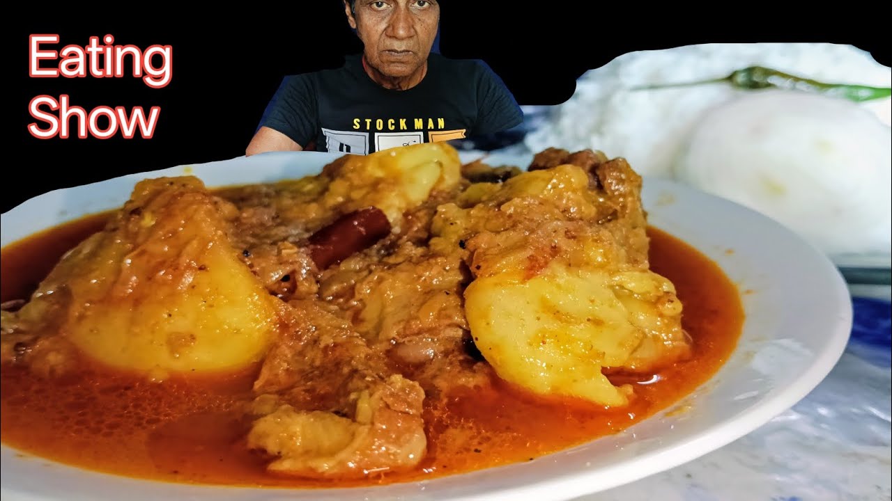 Eating Spicy🔥🥵Muttoncurry with Rice গরম গরম তেলতেলে মাটনেরঝোল সাথে ধোঁয়া ওঠা গরম গরম ভাত