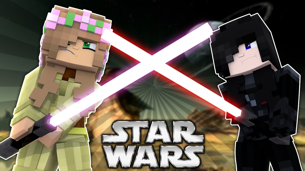 JEDI VS DARTH VADER | LITTLE KELLY VS RAMONA ! Minecraft Star Wars w/LittleCarly (Custom Roleplay)