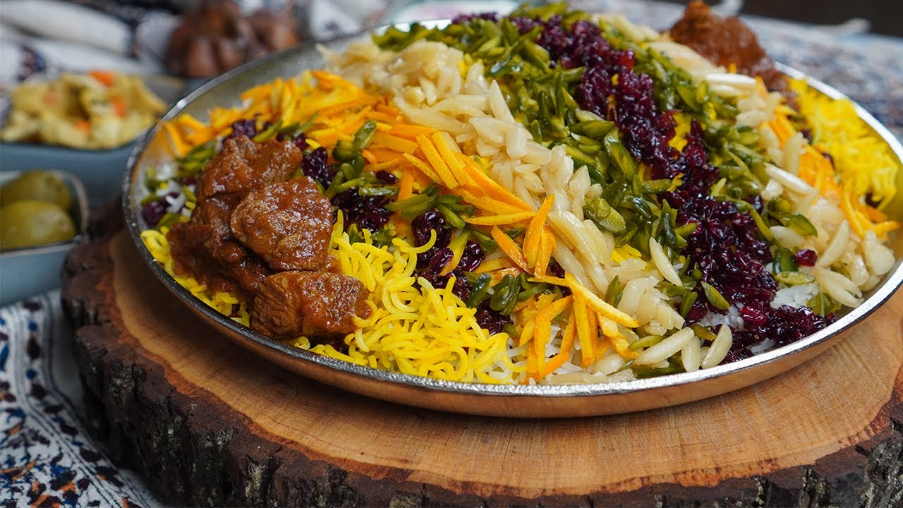 Juwelenreis mit Safranreis und Lamm | Gheymeh Nesar | قیمه نثار | Butterbrötchen