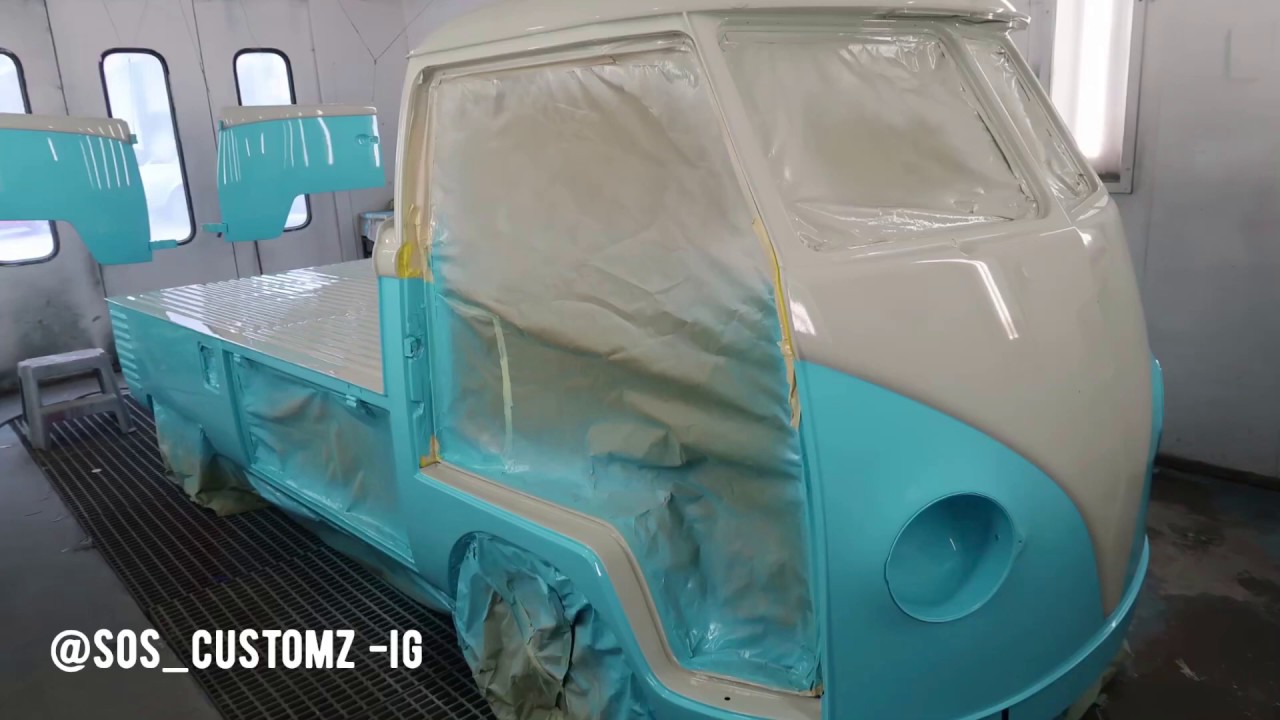 Painting a 1959 VW single cab in 6 minutes
