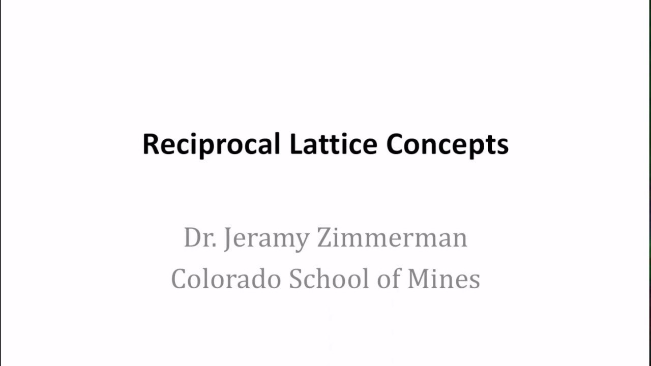 06. A conceptual introduction to reciprocal space.  Ch 6c