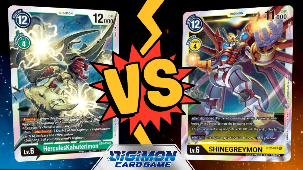 Shinegreymon (Yellow) VS Herculeskabuterimon