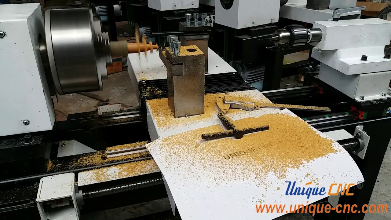 Small cnc wood lathe for various wooden products