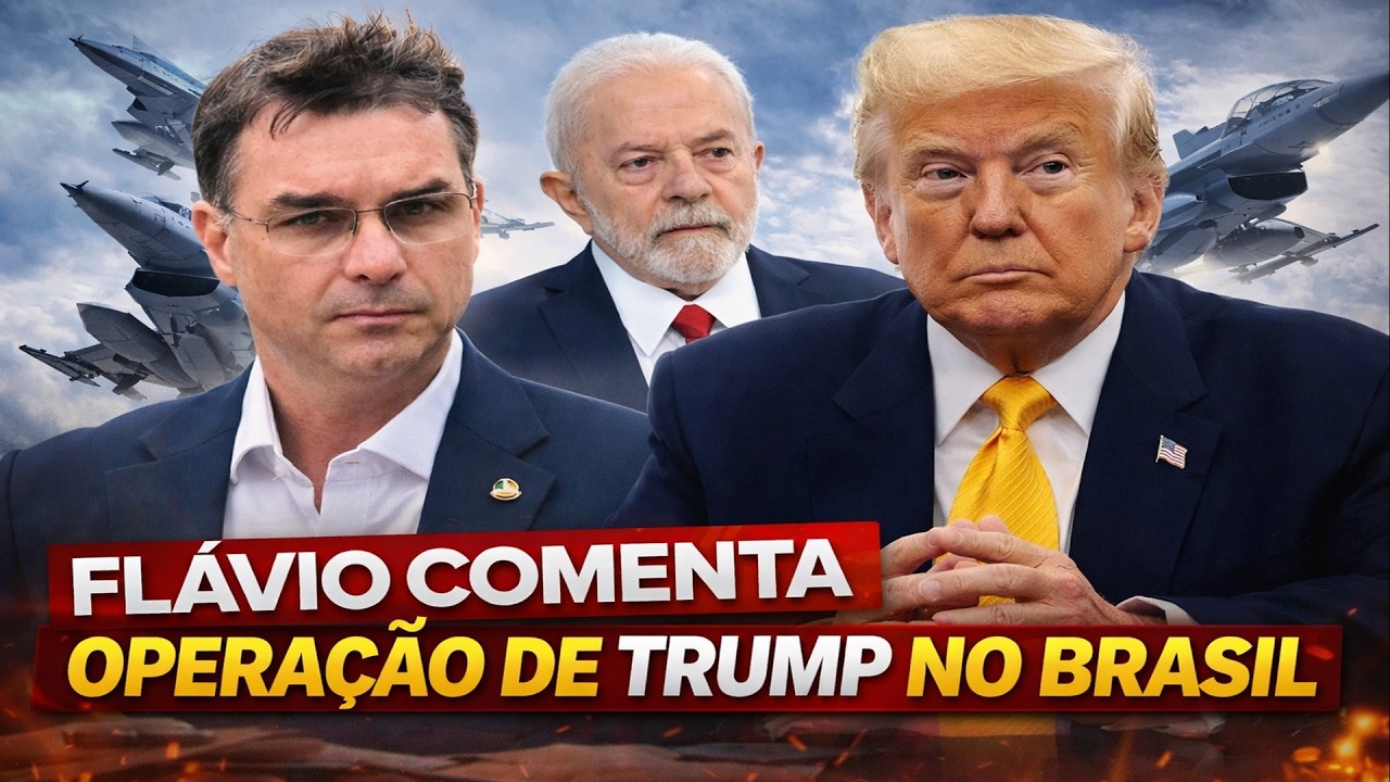 FLAVIO BOLSONARO COMENTA OPERAÇÃO DE TRUMP NO BRASIL