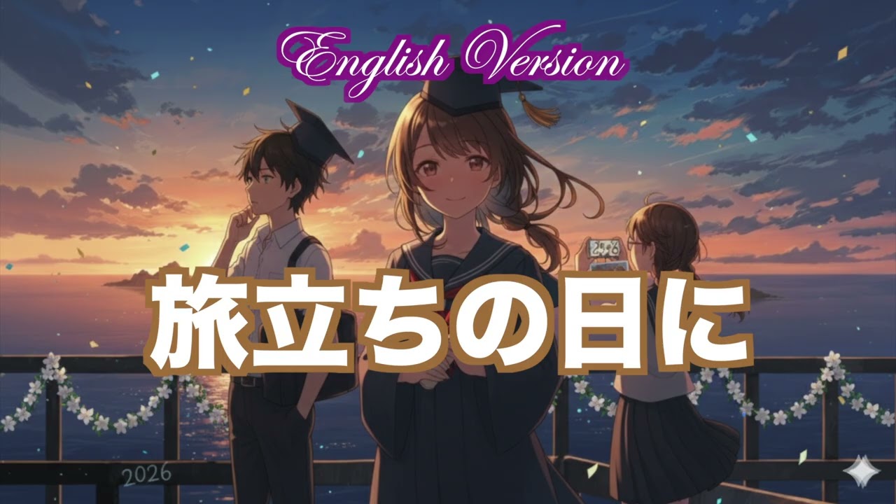 卒業ソング『旅立ちの日に』英語で歌わせてみたJapanese AI Covers J POP Japanese Songs With Lyrics