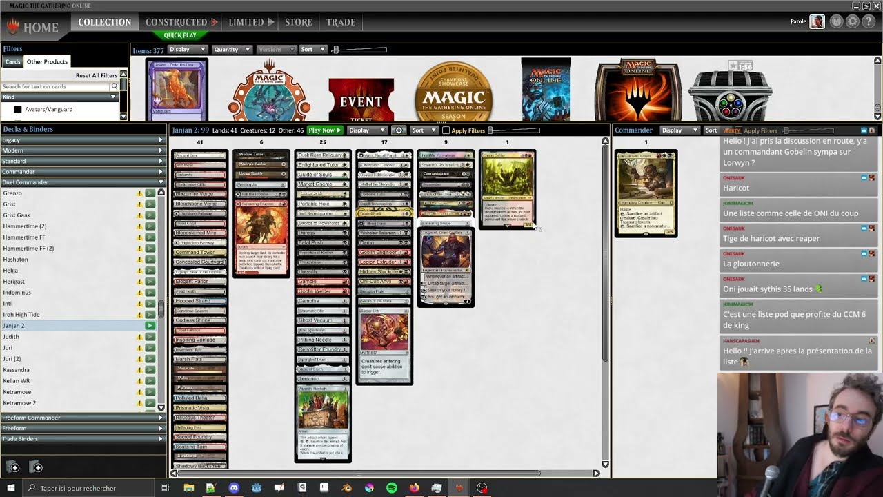 Duel Commander - Jan Jan le vrai deck artefact !