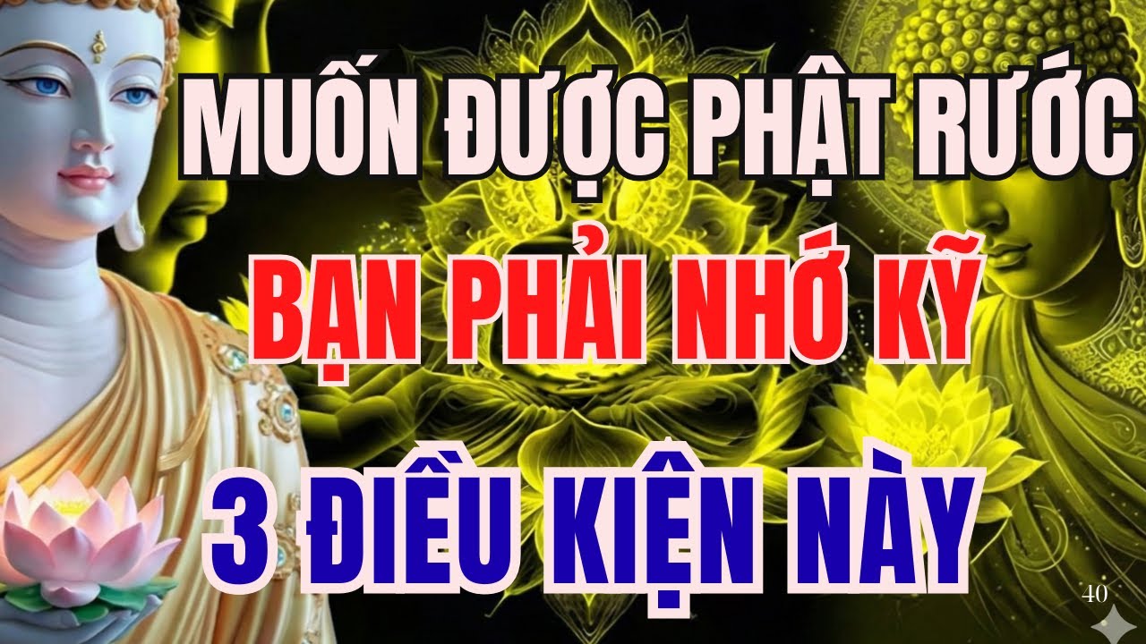 LỜI PHẬT DẠY NHIỆM MÀU: MUỐN ĐƯỢC PHẬT RƯỚC, BẠN HÃY NHỚ KỸ 3 ĐIỀU KIỆN NÀY | ĐẠO VÀ ĐỜI AUDIO