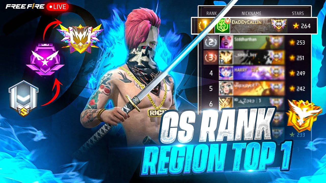 DADDY CALLING IS BACK CS REGION TOP 1!! MOBILE GAMEPLAY 🔥#freefirelive #live #daddycallinglive