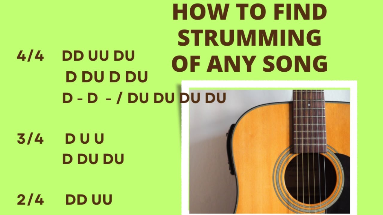 How to find Strumming pattern for any song on Guitar