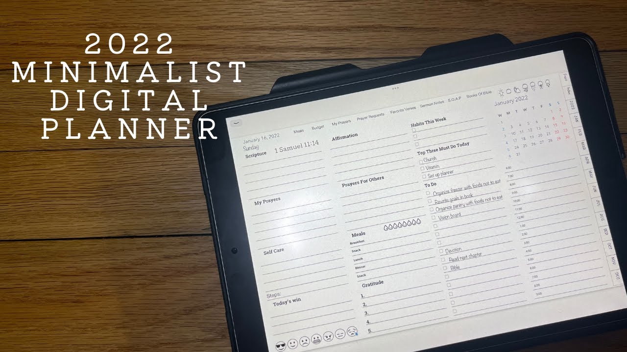 Best 2022 Minimalist Christian Faith Digital Planner Overview