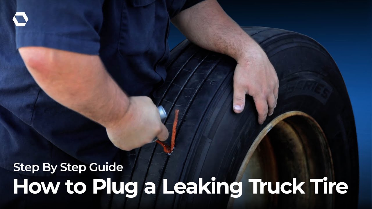 How to Plug a Semi-Truck Tire | Quick Truck Tire Leak Repair #tips