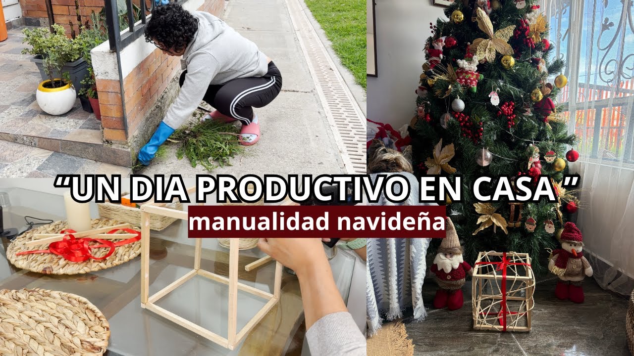 ✨MAKE A CHRISTMAS CRAFT 🎄A PRODUCTIVE DAY AT HOME | PRUNE THE GARDEN 🍃