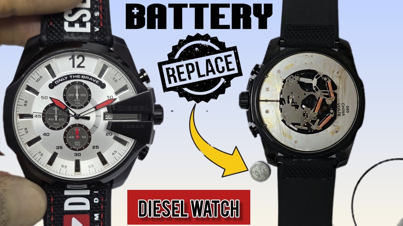 How To Change Battery DIESEL DZ4512 Chronograph Watch