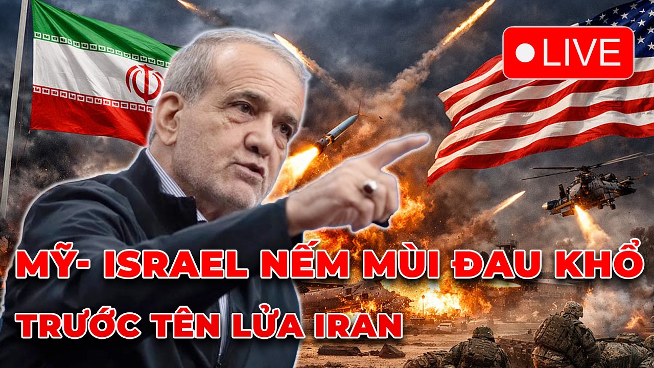 🔴 TRỰC TIẾP: Iran đang khiến Mỹ, Israel nghẹt thở vì mưa tên lửa