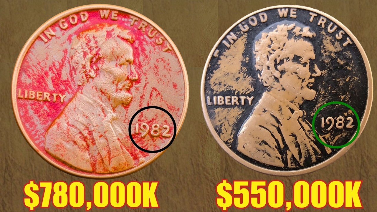 THESE 1982 ERROR PENNY WORTH BIG MONEY ! LUCKY IF YOU HAVE THIS