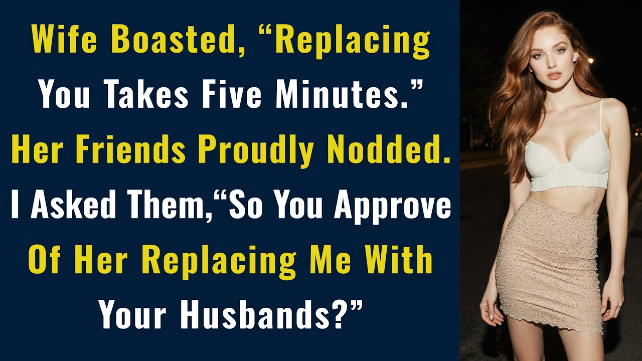 Wife Boasted, “Replacing You Takes Five Minutes.”Her Friends Proudly Nodded. I Asked…