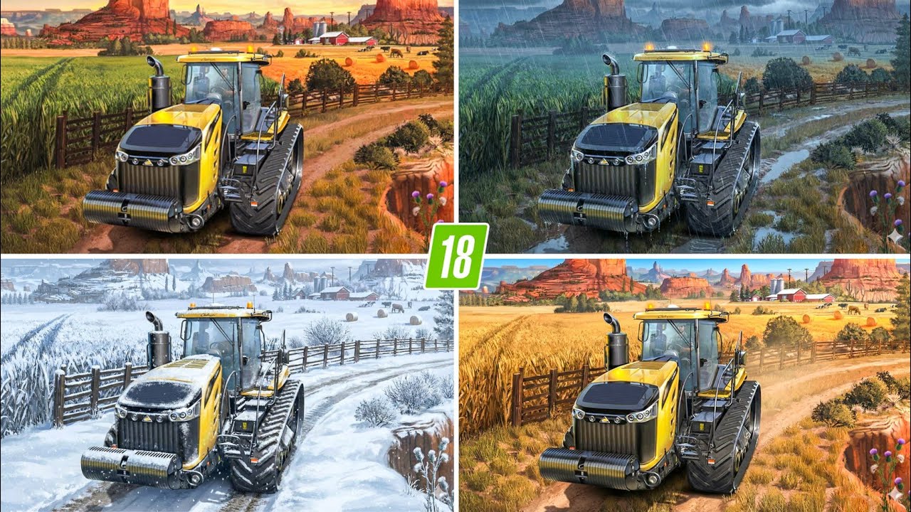 Look Like This If Came Update In Fs18 | Winter, Summer, Rainy Season | Fs18 Multiplayer Gameplay 