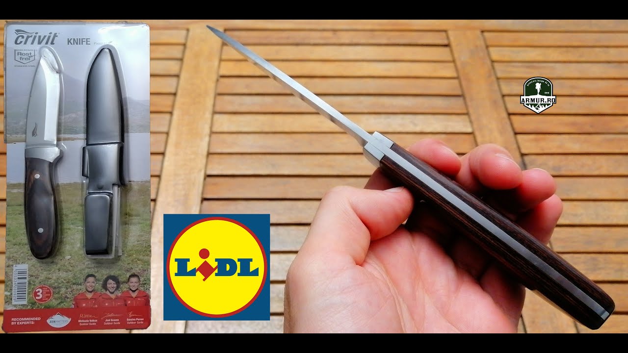Нож Crivit с фиксированным лезвием от Lidl, лезвие из нержавеющей стали 4,99 € Full Tang Review 2021