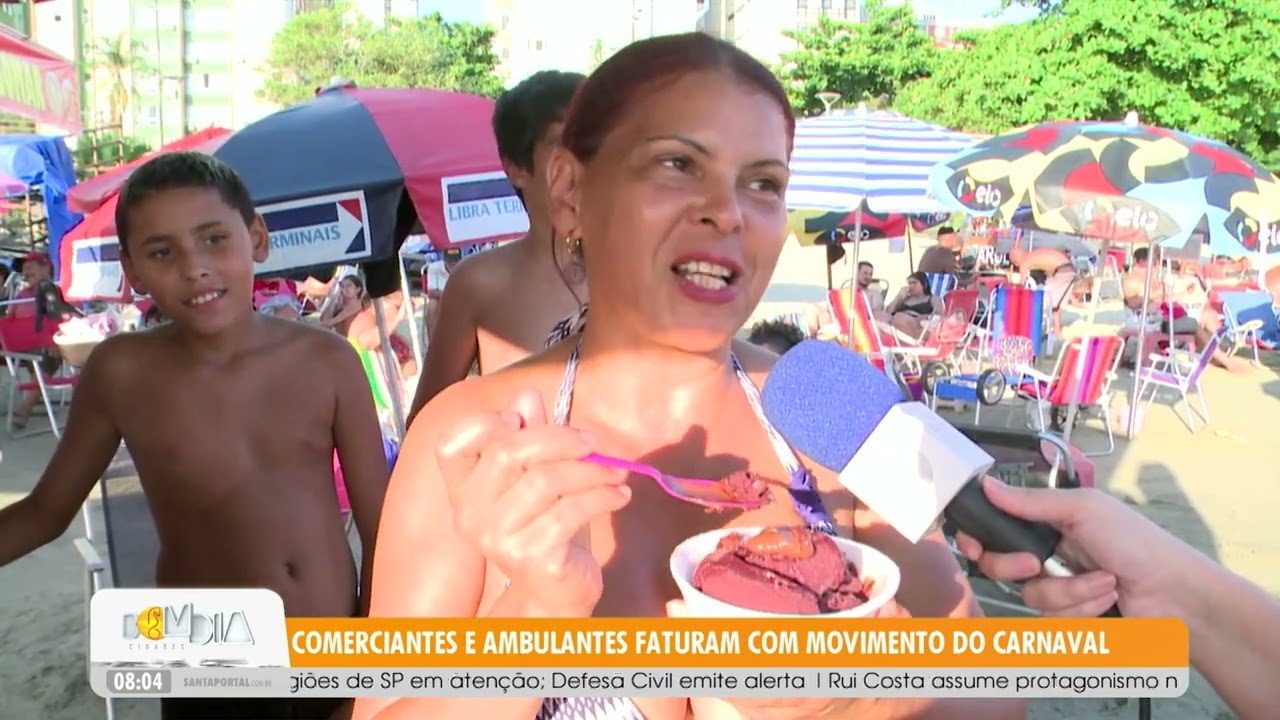 Comerciantes e ambulantes faturam com movimento do Carnaval - 17/2/2025
