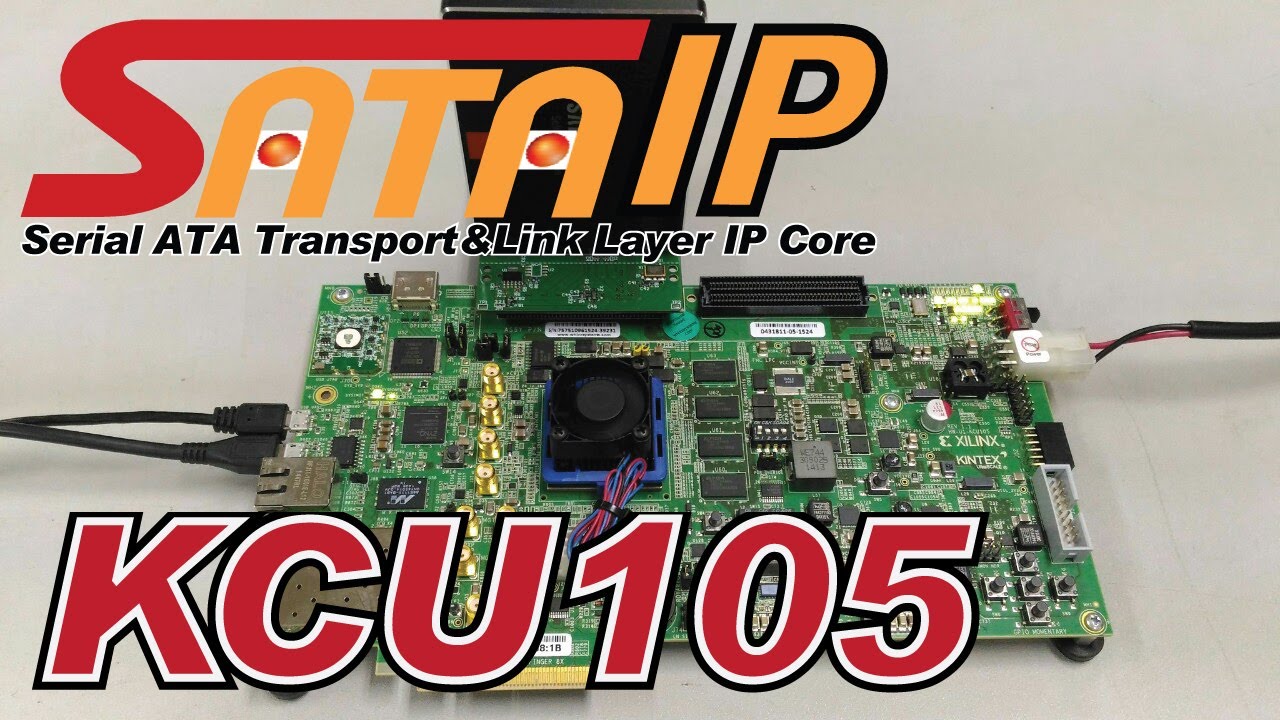FPGA + SATA IP core  demo on Xilinx KCU105