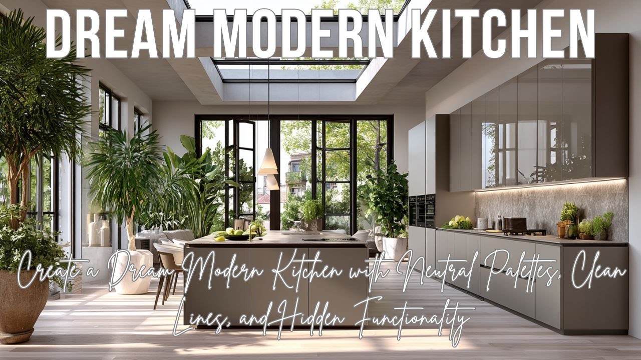 Create a Dream Modern Kitchen with Neutral Palettes, Clean Lines, and Hidden Functionality