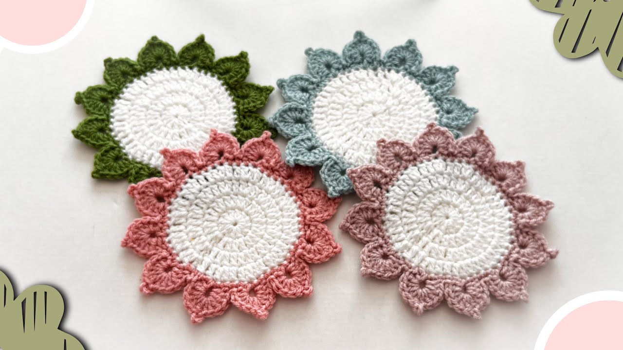 CROCHET PATTERN: Super simple crochet idea for beginners | Flower coasters