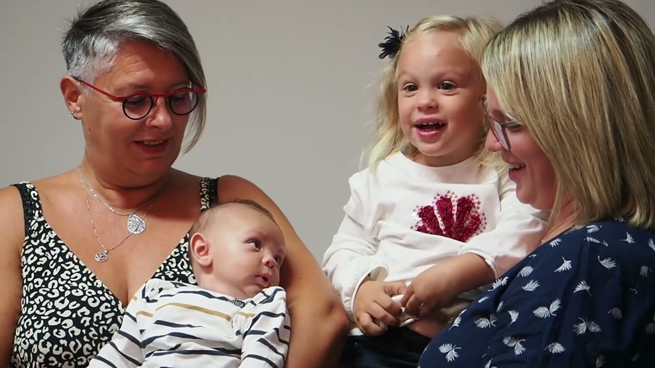 Portrait de famille en studio photo