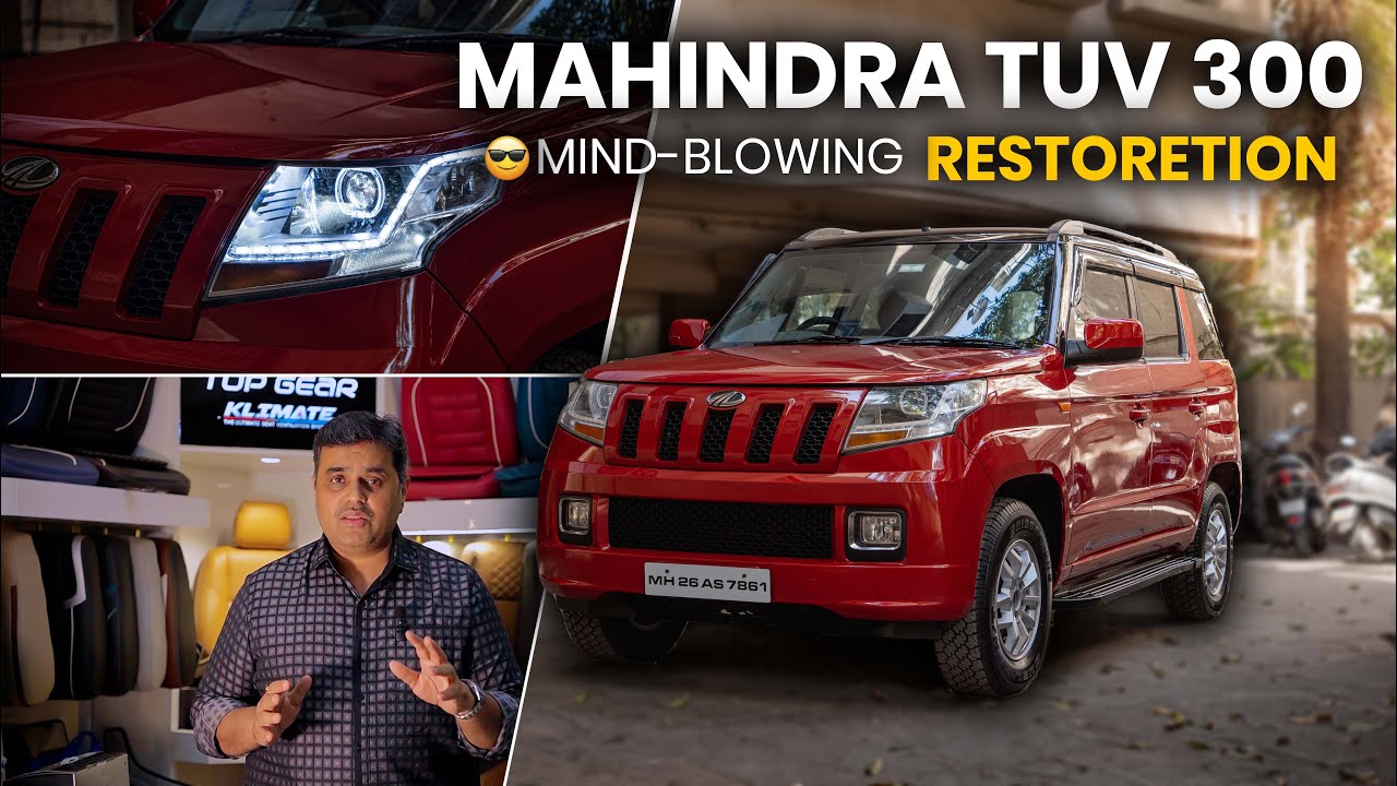 🔥 Mahindra TUV 300 Full Restoration | Luxury Interior & Complete Paint Job! 🚗✨