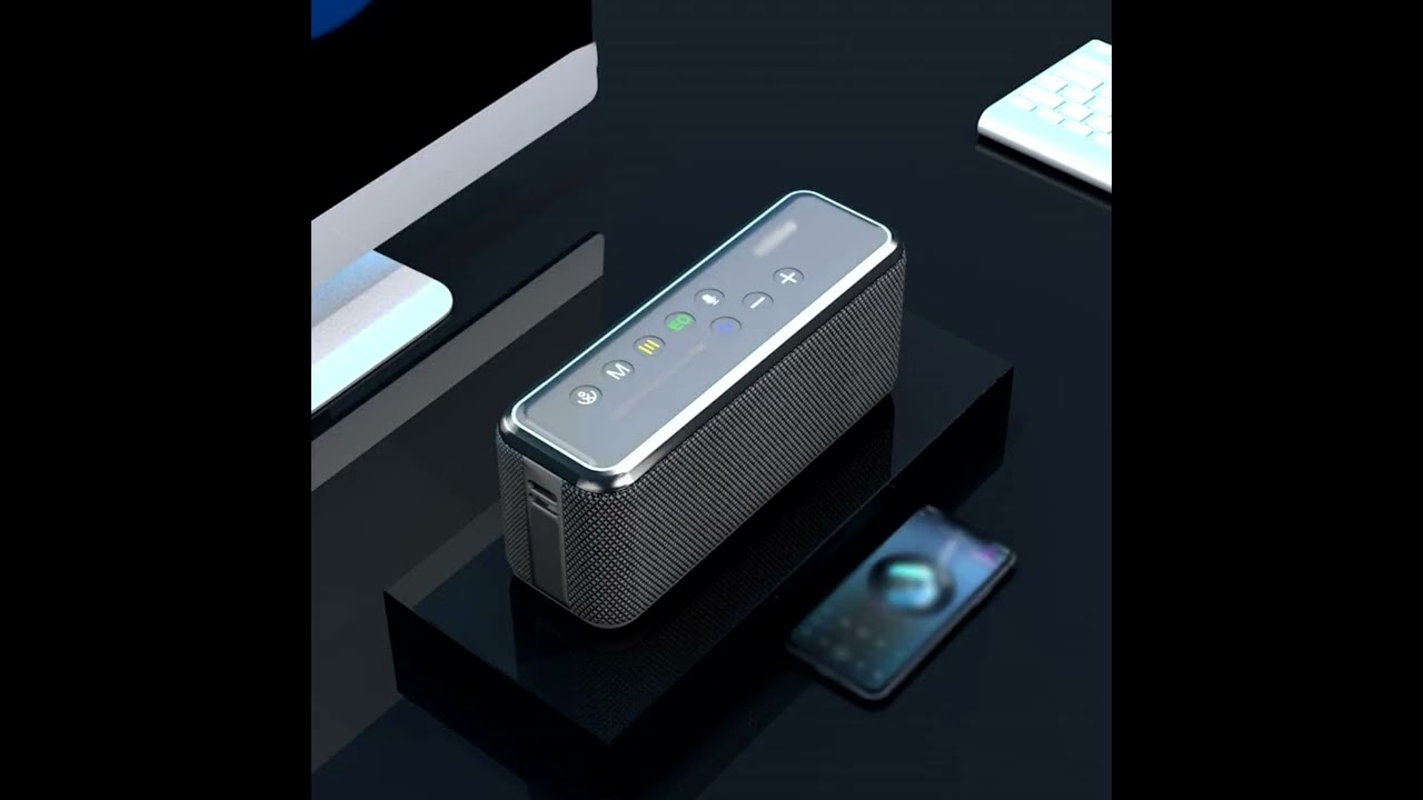 High Power Outdoor Portable Speaker Computer Sound System with rubberized design