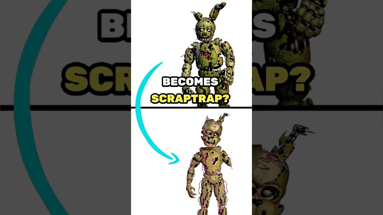 Как Спрингтрап становится Скрэптрапом в мире Fnaf #fnafspringtrap #fnaf #gametheory
