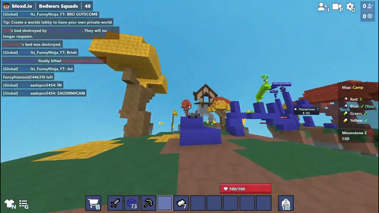 Testing out the bedwars new map!😉And wining It !😊